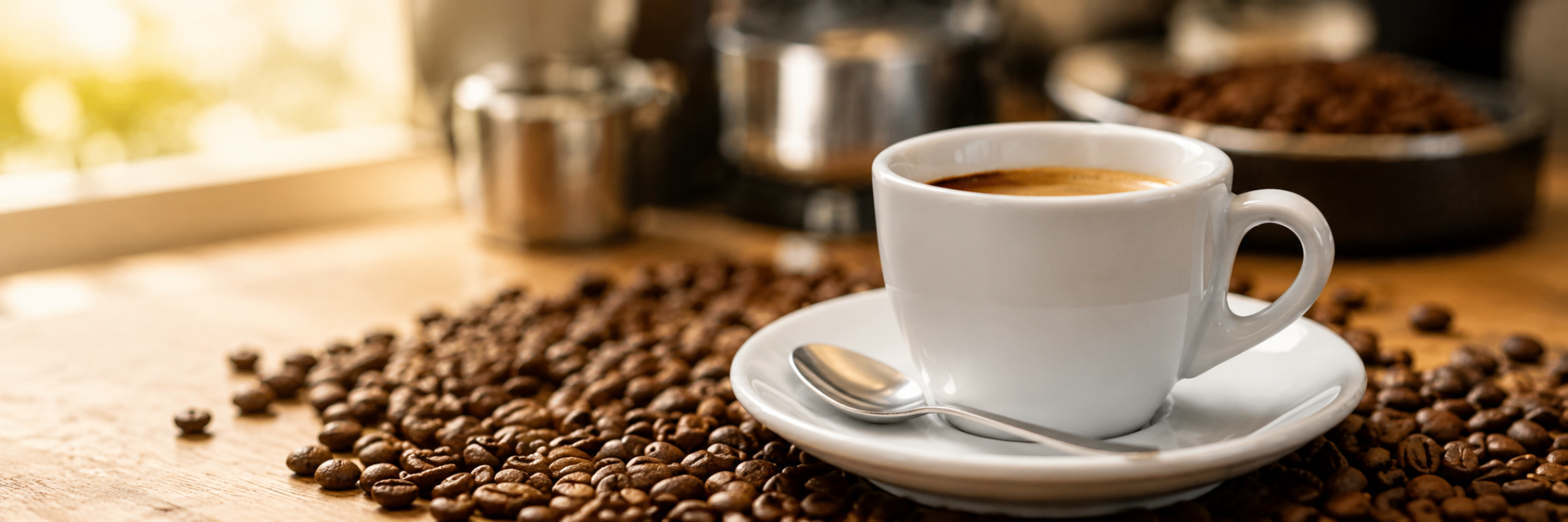 Barista preparing espresso at an Italian café bar