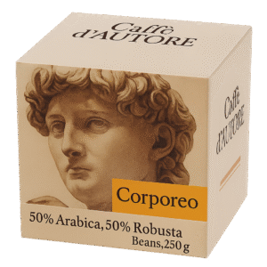 Corposo Caffè d'autore, 50% Arabica 50% Robusta Beans, box 250 g