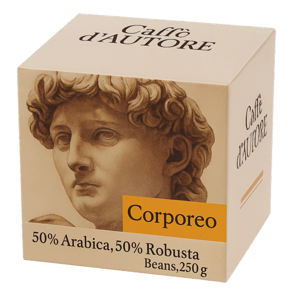 Corposo Caffè d'autore, 50% Arabica 50% Robusta Beans, box 250 g