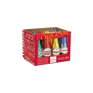 Abtey Casier L’Original Crate of Assorted Liqueur Filled Bottles in Dark Chocolate