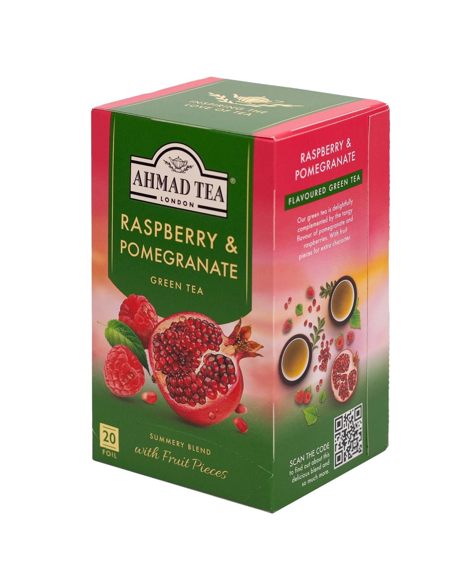 Ahmad Tea Raspberry & Pomegranate Green Tea