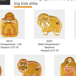Safari Gingerbread Animal Gift Set